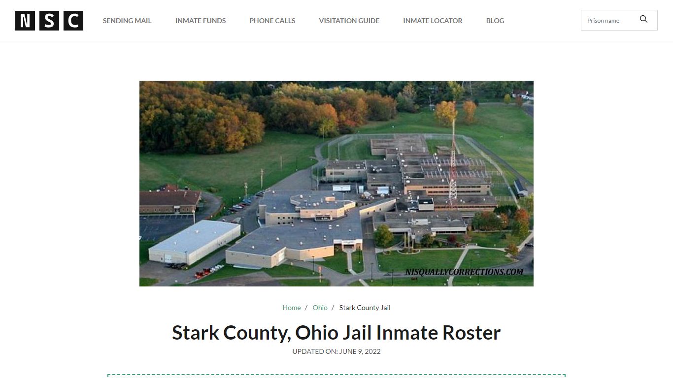 Stark County, Ohio Jail Inmate Roster